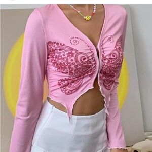 Butterfly  Long Sleeve Y2K